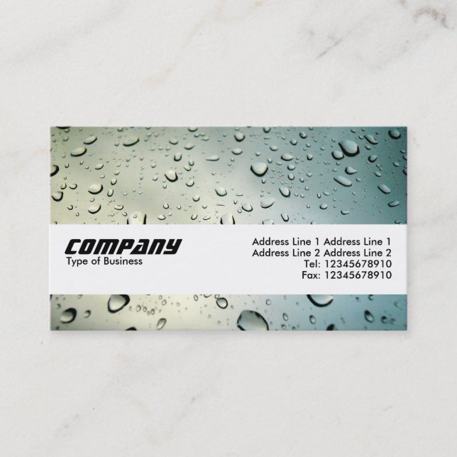 Carte De Visite Texture Band - Pluie sur ma fenêtre (Devant)
