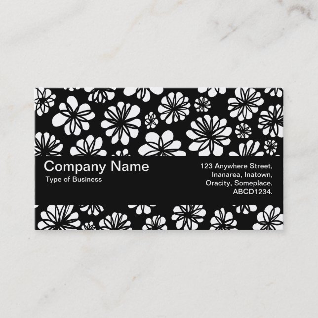 Carte De Visite Texture Band V2 - Fleurs (Devant)