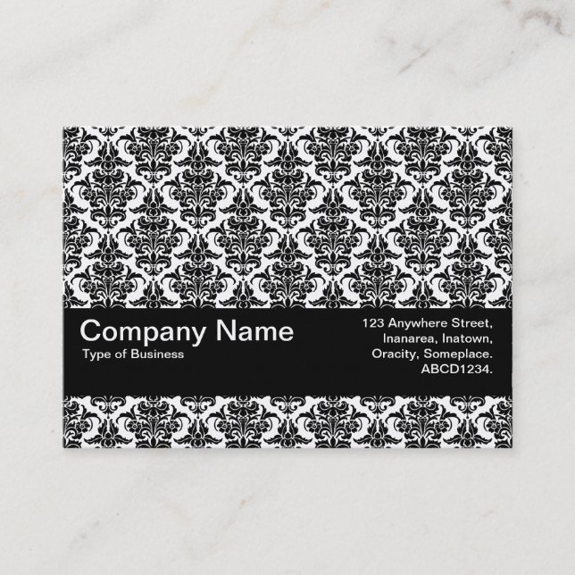 Carte De Visite Texture Band V2 - Motif Damassé (Devant)