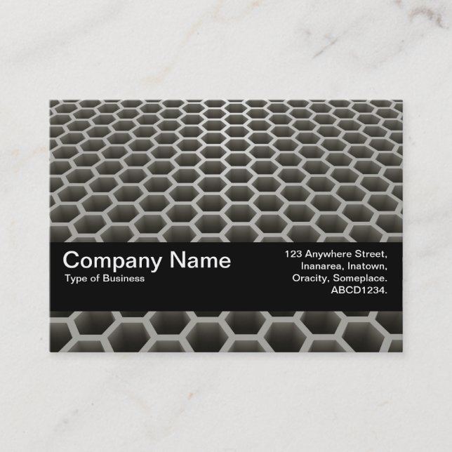 Carte De Visite Texture Band V2 - Perspective nid d'abeille chaude (Devant)