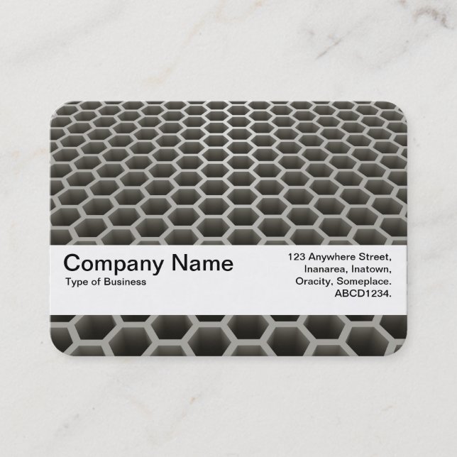 Carte De Visite Texture Band V2 - Perspective nid d'abeille chaude (Devant)