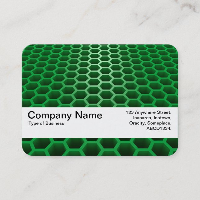 Carte De Visite Texture Band V2 - Perspective Nid d'Abeille Vert (Devant)
