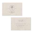Carte de visite texturé beige minimal