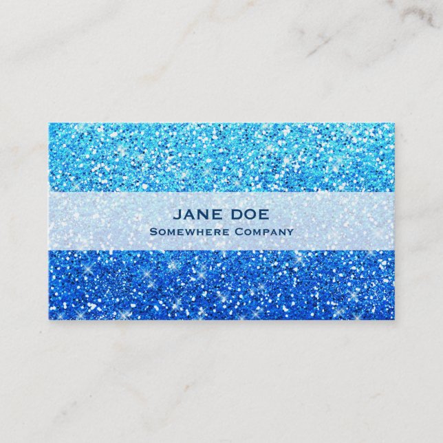 Carte De Visite Texture bleue d'étincelles de parties (Devant)