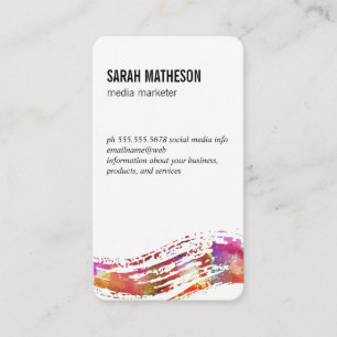 Carte De Visite Texture brossée colorée