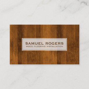 Carte De Visite Texture Brown en bois rustique