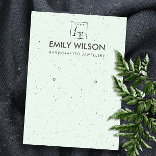 CARTE DE VISITE TEXTURE CÉRAMIQUE VERTE À LA MINTE RECEVOIR AFFICH