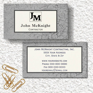 Carte De Visite Texture d'asphalte gris avec logo personnalisé