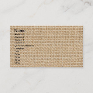 Carte De Visite Texture de Burlap