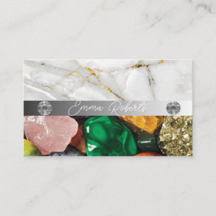 Carte De Visite Texture de cristal de quartz améthyste minéral