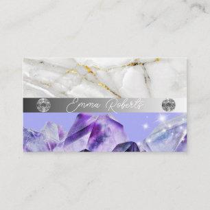 Carte De Visite Texture de cristal de quartz améthyste minéral C