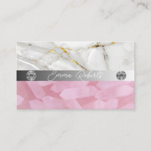 Carte De Visite Texture de cristal de quartz améthyste minéral C