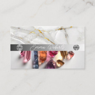 Carte De Visite Texture de cristal de quartz améthyste minéral Ent