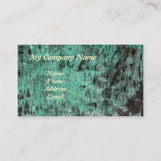 Carte De Visite Texture de cuivre verte de patine
