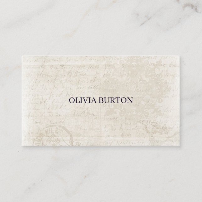 Carte de visite texture de fond de style simple (Devant)
