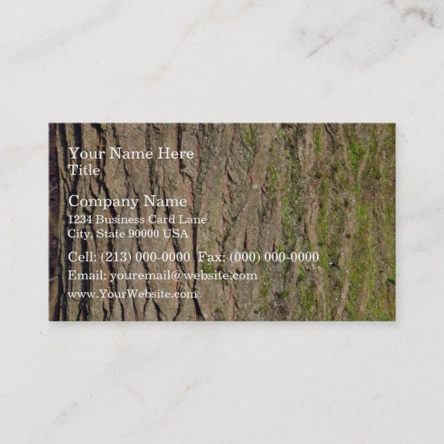 Carte De Visite Texture de l'écorce d'arbre (Devant)