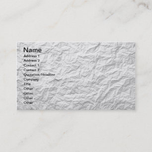 Carte De Visite Texture de papier chiffonnée pour l'arrière - pl