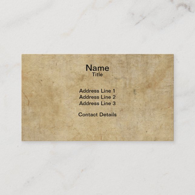 Carte De Visite Texture de parchemin (Devant)