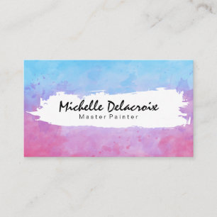 Carte De Visite Texture de peinture aquarelle   Art Expressif