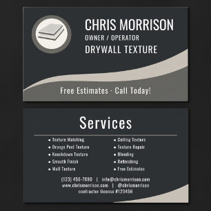 Carte De Visite Texture de placoplâtre professionnel