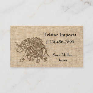 Carte De Visite Texture du bloc de bois d'éléphant vintage