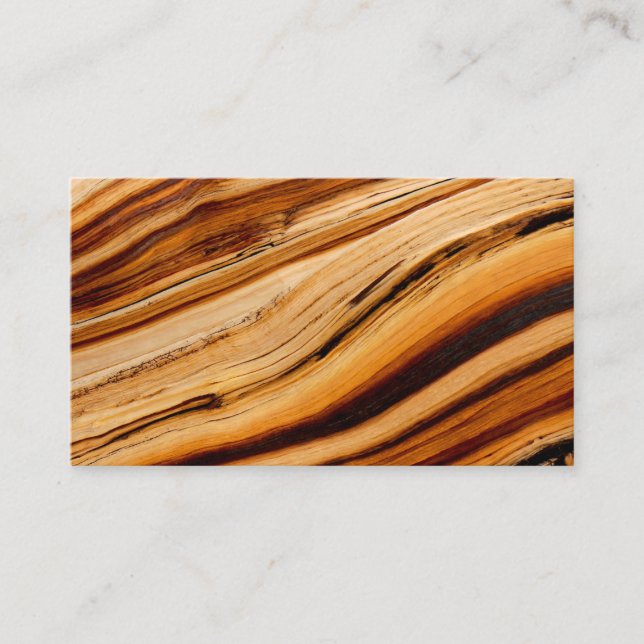 Carte De Visite Texture du grain de bois (Devant)