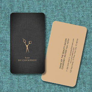 Carte De Visite Texture élégant moderne Faux or Coiffeur