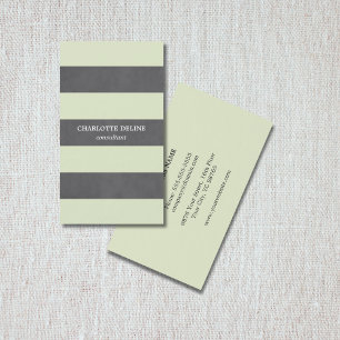 Carte De Visite Texture Élégant Moderne Gris Vert Consultant