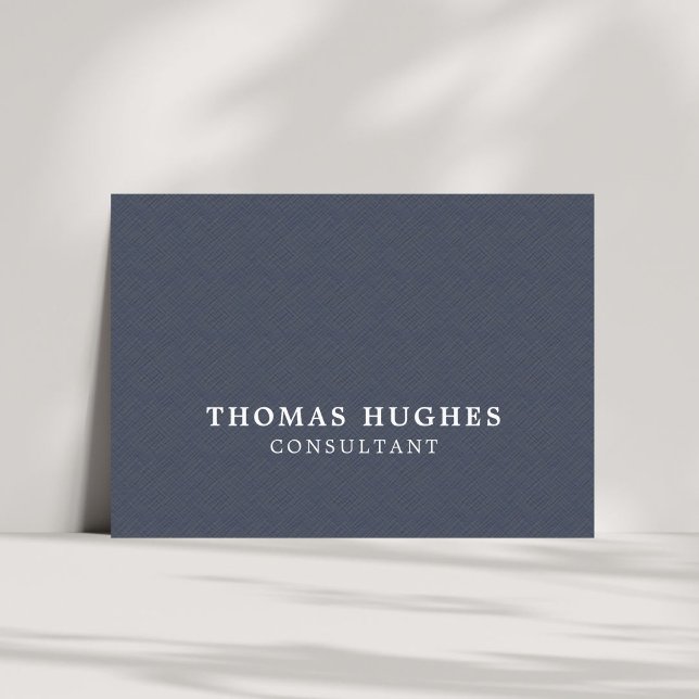 Carte De Visite Texture Élégant Simple Consultant Bleu Blanc (Créateur téléchargé)
