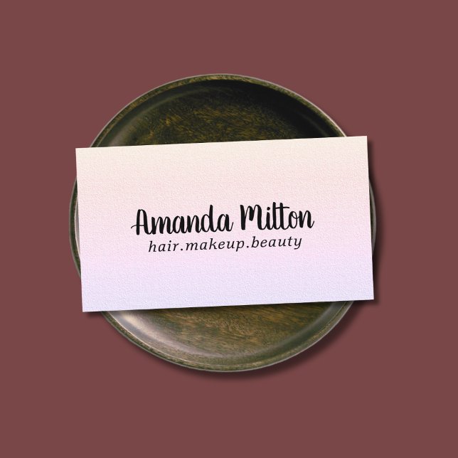 Carte De Visite Texture Elégante Minimaliste Beauté Pastel (Créateur téléchargé)