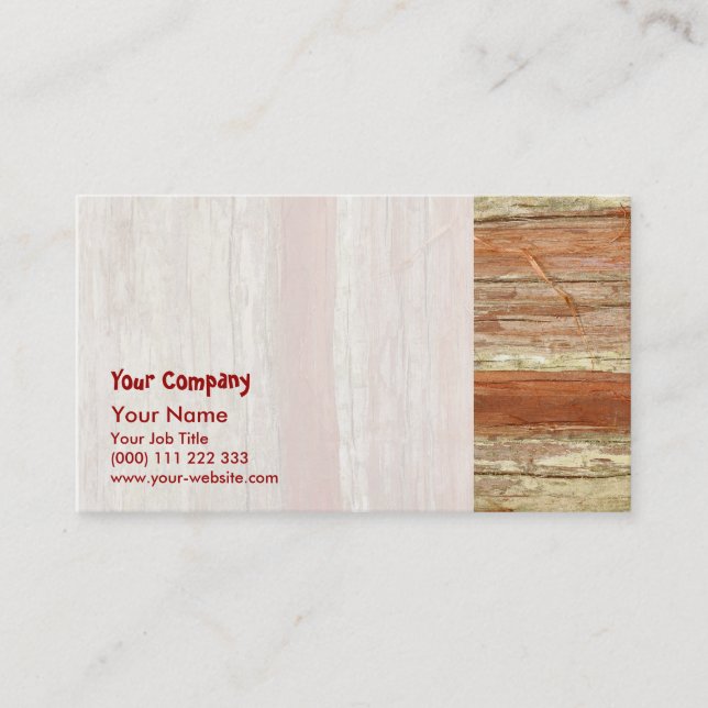 Carte De Visite Texture en bois (Devant)