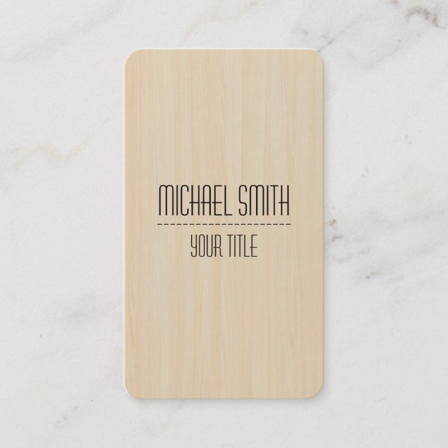 Carte De Visite Texture en bois moderne professionnelle de grain (Devant)