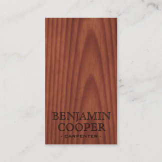 Carte De Visite Texture en bois - style C