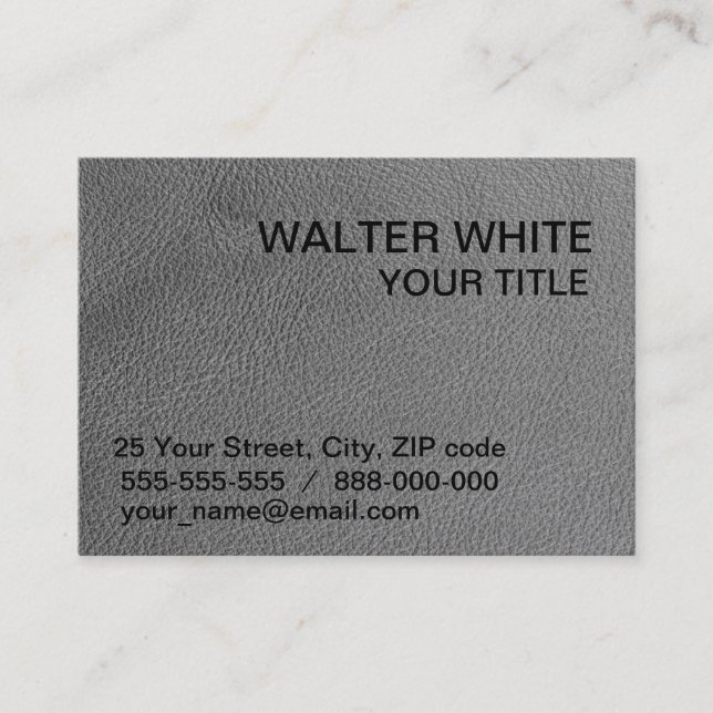 Carte De Visite Texture en cuir (Devant)