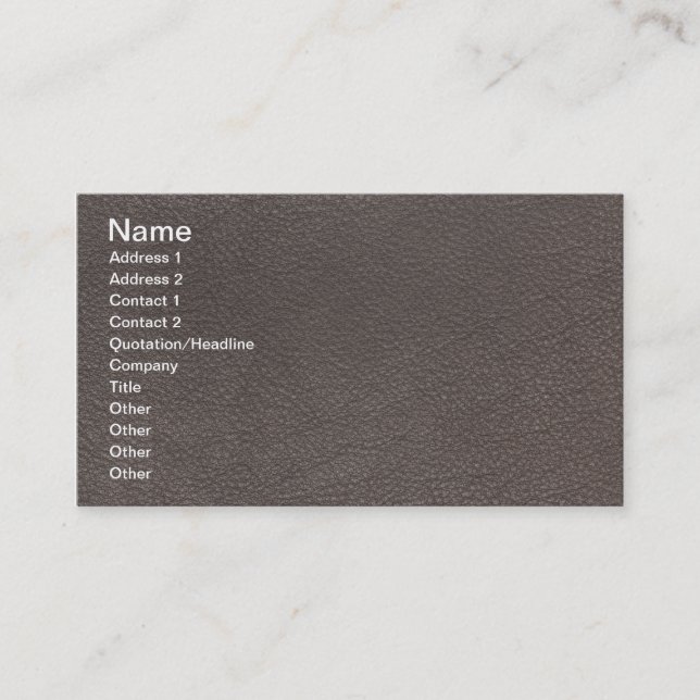 Carte De Visite Texture en cuir (Devant)