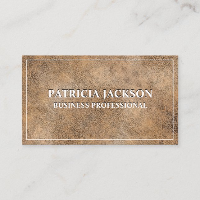 Carte De Visite Texture en cuir Brown (Devant)