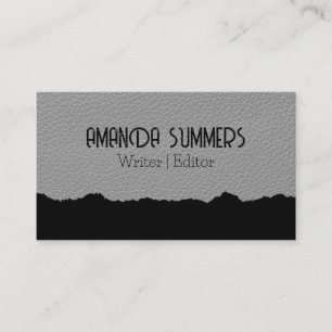 Carte De Visite Texture en cuir Effet Torn