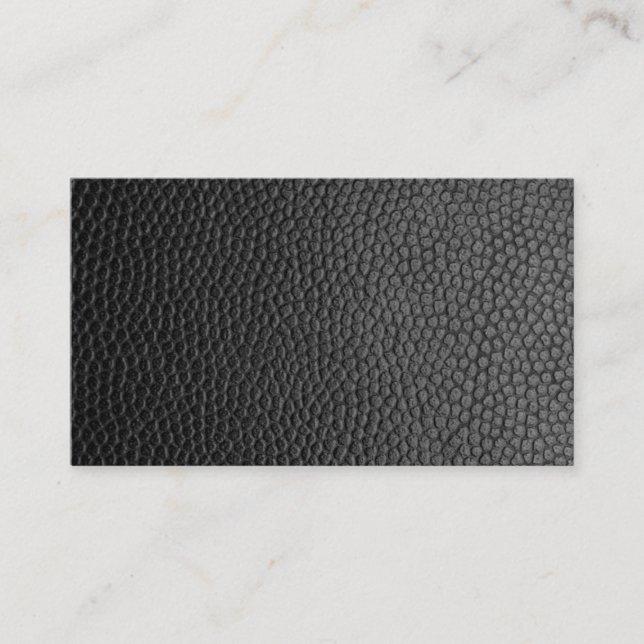 Carte De Visite Texture en cuir noir (Devant)