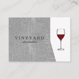 Carte De Visite Texture Gris avec verre à vin