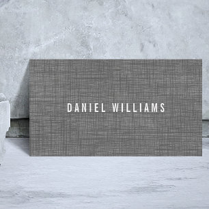Carte De Visite Texture gris blanc élégant minimaliste Consultant