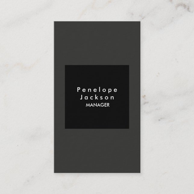 Carte De Visite Texture Gris Moderne Plain Professionnel Design (Devant)
