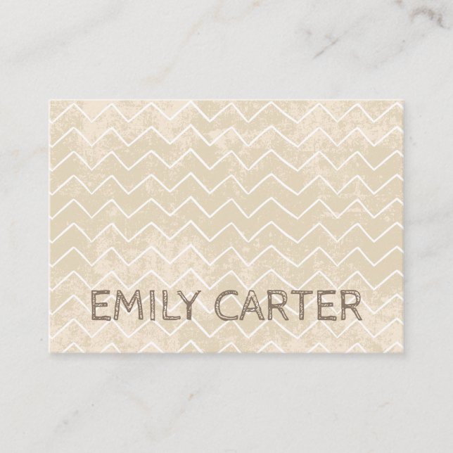 Carte De Visite Texture Grunge Wood Motif croisé (Devant)