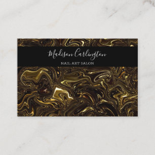 Carte De Visite Texture liquide d'or