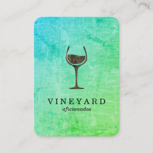 Carte De Visite Texture marbrée chic avec verre à vin