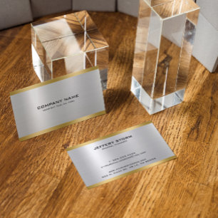 Carte De Visite Texture Métallique Argent Et Or