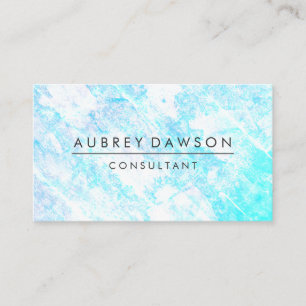 Carte De Visite Texture minimaliste moderne bleu blanc Grunge