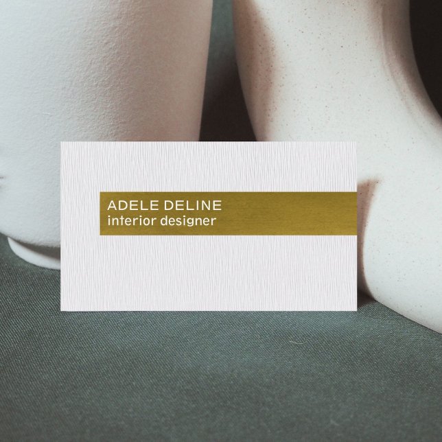 Carte De Visite Texture moderne Cuivre blanc Concepteur intérieur (Créateur téléchargé)