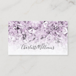 Carte De Visite Texture moderne de Diamant mauve