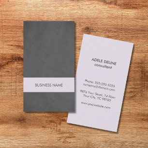 Carte De Visite Texture moderne Grey Lumière Purple Stripe Consult