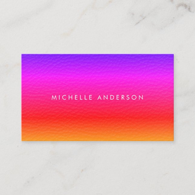 Carte De Visite Texture moderne minimaliste vibrante (Devant)